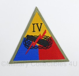WO2 US 4th Armored Corps IV patch cut edge - 10 x 9,5 cm