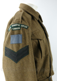 WO2 Canadese Battle Dress Royal Winnipeg Rifles Canada uniform jas Corporal - maat Large - replica