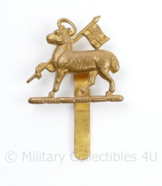 WO2 Britse Cap badge The Queens Royal West Surrey Regiment - 5,5 x 3,5 cm - origineel