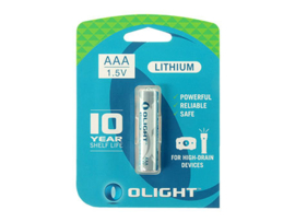 Olight AAA Lithium battery 1.5 V 1100mAh voor zaklampen e.d. - nieuw