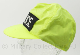 Gele Britse Politie cap - one size - gedragen - origineel