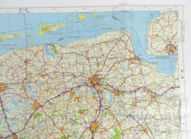KL Nederlandse leger Topografische militaire wegenkaart Nederland 1:250 000 - 110 x 128 cm - origineel