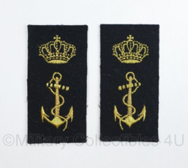 Koninklijke Marine en Korps Mariniers schouder insignes gespiegeld - 8 x 4 cm - origineel