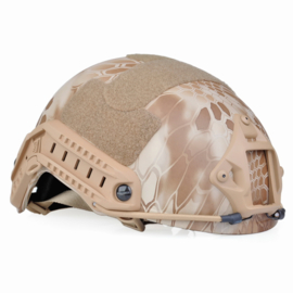 Fast Airsoft helm met rails en verstelbare hoofdband -  desert camo