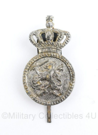 Nederlands leger vorige model pet insigne geheel zilver  - origineel