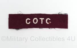 Canadese leger COTC Canadian Officers' Training Corps shoulder title - 11 x 3 cm - origineel