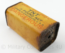 Empty US TNT ½ Pound High Explosive Charge box LEEG - 9½ x 5 x 5 cm - origineel