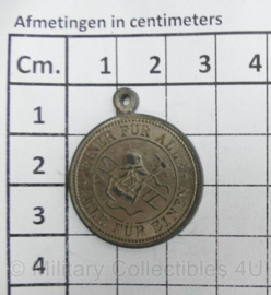 Duitse Brandweer medaille Einer Für Alle, Alle Für Einen medaille 1871-1948 - diameter 2½ cm - origineel