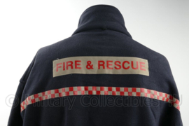 Northern Ireland Fire & Rescue fleece jas met rugtekst - maat Large - gedragen - origineel
