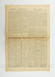 WO2 Duitse krant Frankische Tageszeitung nr. 232 3 oktober 1944 - 47 x 32 cm - origineel