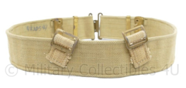 Wo2 Britse P37 Koppel khaki CO1943 - messing gespen - 88 x 5,5 cm - origineel