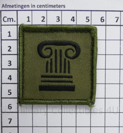 KL borstembleem DVVO Defensie Verkeers- en Vervoers Organisatie  met klittenband - 5½ x 5½ cm - origineel