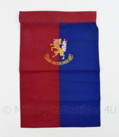 KL Nederlandse leger halsdoek 12 PAINF BRIG 12 Pantser Infanterie Brigade - Jussa Fortiter Meum Est - rood/blauw - origineel