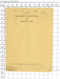 Handleiding Reglement Betreffende de Krijgstucht 1931 - afmeting 10 x 15 cm - origineel