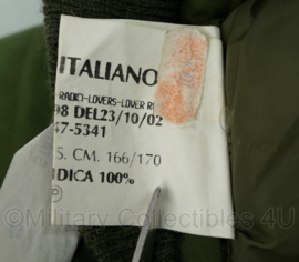 Italiaanse leger parka met voering groen - maat 48R - nieuw - origineel