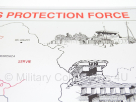 Plaat - United Nations Protection Force - 28 x 17,5 cm - 1995 - origineel