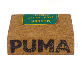 KL Nederlandse leger Puma mesblok kurk - 20 x 15 x 12,5 cm - origineel