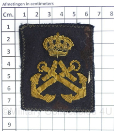 Koninklijke Marine embleem dek dienst 1945-1960 - 7,5 x 6  cm - origineel