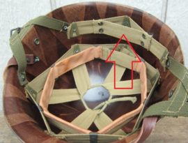 M1 helm "nape strap"- voor achterin de helm GROEN - gedateerd 1967 - origineel