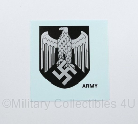 Single Heer / Wehrmacht adelaar decal - enkele decal - 3,3 x 4 cm