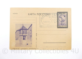 Poolse ansichtkaart 1947 ter herinnering aan Auschwitz - 15 x 10,5 cm - origineel