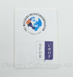 SFOR 101 Militaire Inlichtingenpeloton boekje 1998 - origineel