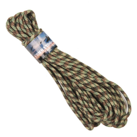 Camouflage touw 7mm - 15 meter lang - 100% nylon