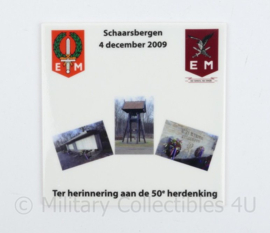 50e Herdenking Luchtmobiele Brigade Schaarsbergen 4 december 2009 wandbord - 15 x 15 cm - origineel