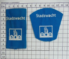 Stadswacht Ede schouderstuk en embleem set - origineel