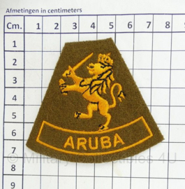 MVO Nederlandse leeuw mouwembleem Aruba - 7,5 x 7 cm