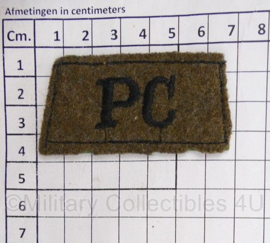 Britse leger PC Pay Corps shoulder slip on patch - 7 x 3,5 cm - origineel
