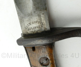 WO1 Duitse M1898/05 Zwaard bayonet met schede voor de Gewehr 98 van 1911 - maker Alex Coppel Solingen - origineel