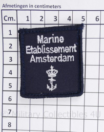 Koninklijke Marine borstembleem Marine Etablissement Amsterdam - met klittenband - 5 x 5 cm - origineel