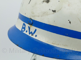 Bundeswehr bewaking kunststof helm - gedragen - origineel
