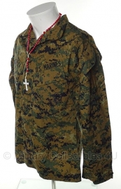 US Marine Corps Marpat jas - Digital Woodland - 32 Extra Short - met insignes en ketting - origineel