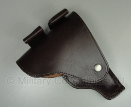 Pistool holster bruin leer, model "Poppers"- origineel