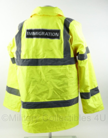 Britse politie parka MET warm ondervest IMMIGRATION  - geel reflecterend - maat Small tm. XL  - origineel