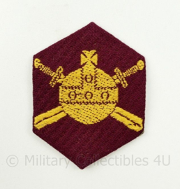 Ministerie van Oorlog embleem gevouwen - 7 x 5,5 cm - origineel