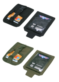 TF-2215 Visitekaart / ID / Kaarthouder Velcro - Zwart of Groen