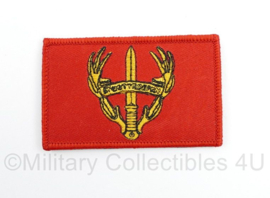 Defensie Stoottroepen horizontaal embleem - voor rugzak, baseball cap, ed. - met klittenband - 8 x 5 cm
