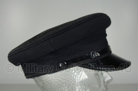 Politie platte pet - zonder insigne  -  grof wol Zwart - maat 55, 56, 57, 58 of 62 cm - origineel