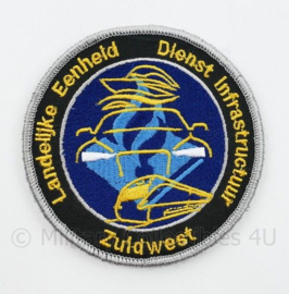 Landelijke Eenheid Dienst Infrastructuur Zuidwest embleem - met klittenband - 9 cm. diameter