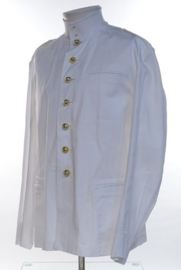 Korps Mariniers witte tropen uniform jas met opstaande kraag  Toetoep - zeldzaam - maat 50 - origineel