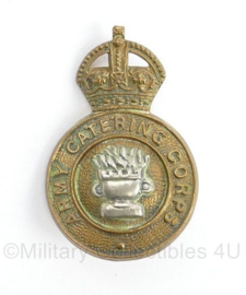 WO2 Britse cap badge Army Catering Corps  - Kings Crown - 3,5 x 2,5 cm -  origineel
