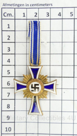 WO2 Duits Mutterkreuz in Gold met lint - zeldzame brosche voor op de borst - 8 x 3,5 cm - origineel