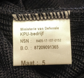 Nederlandse commando trui 70% wol, 30% acryl - donkerblauw - ronde  hals - maat 6 = Extra Large- origineel