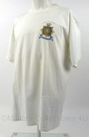 KM Marine Korps Mariniers wit shirt met logo op de borst - Curacao Aruba Suriname reunie 2002 - maat XL - origineel