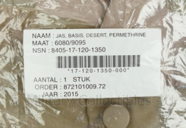KL Nederlandse leger jas basis Desert Permethrine basis jas - maat 6080/9095, 6080/0005 of 8000/9500 - nieuw in verpakking - origineel