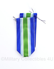 Defensie medaille lint voor de KMAR Koninklijke Marechaussee medaille - 15 cm -  blauw/lichtblauw/wit/groen - origineel