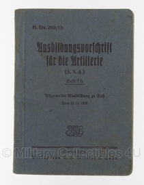 H.Dv. 200/1b Ausbildungsvorschrift für die Artillerie 1936 - origineel